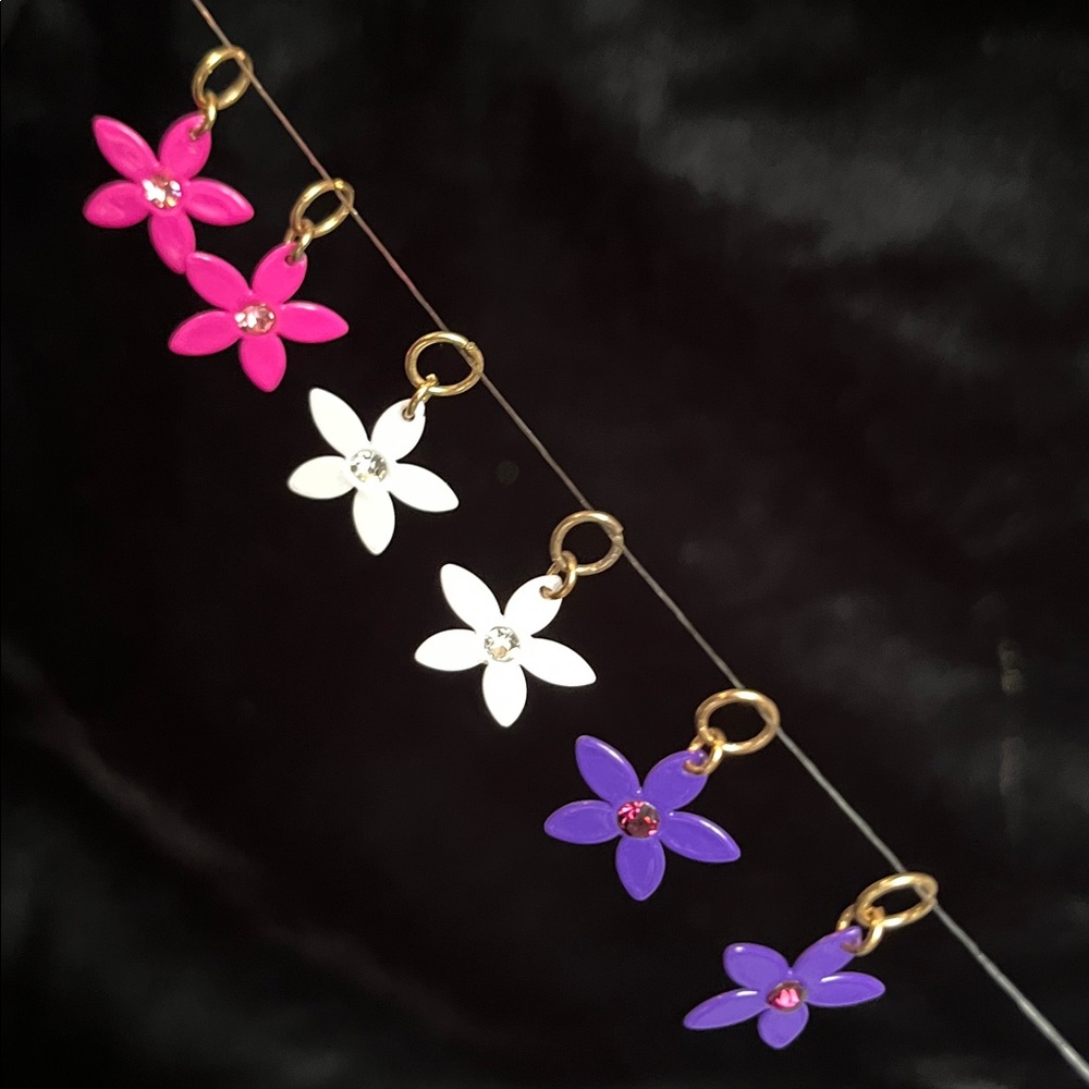 3 sets of Vintage Flower Dangle Earring Charms